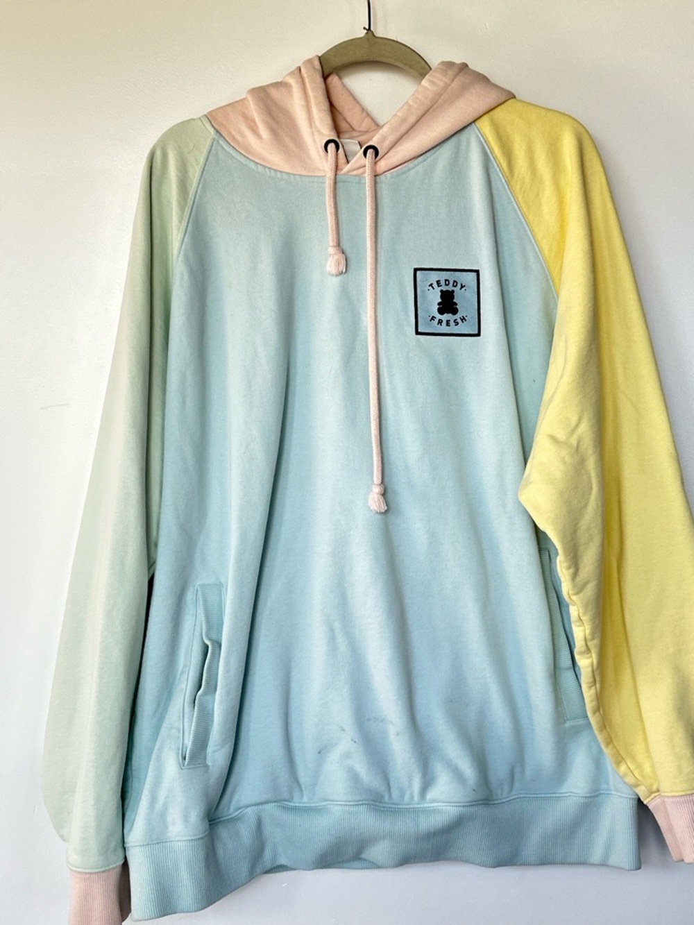 Men’s TEDDY FRESH Colorblock Pastel 100% Cotton Hoodie